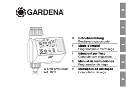 Gardena C1060 SOLAR Manuel utilisateur