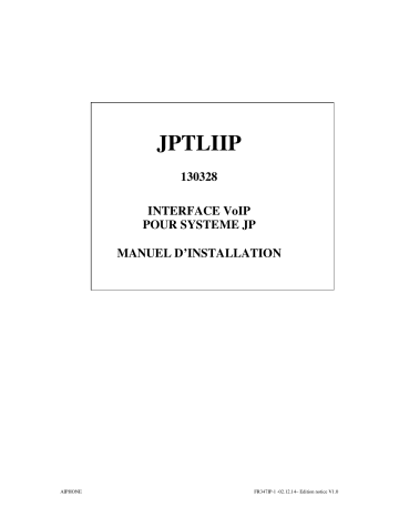 Optimus JP-TLIIP INTERFAZ IP PARA MOVIL Manuel utilisateur | Fixfr