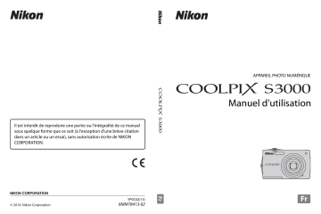 Mode d'emploi | Nikon Coolpix S3000 Manuel utilisateur | Fixfr