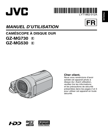 GZ MG730, MG730E | JVC GZ MG530, MG530E Manuel utilisateur | Fixfr