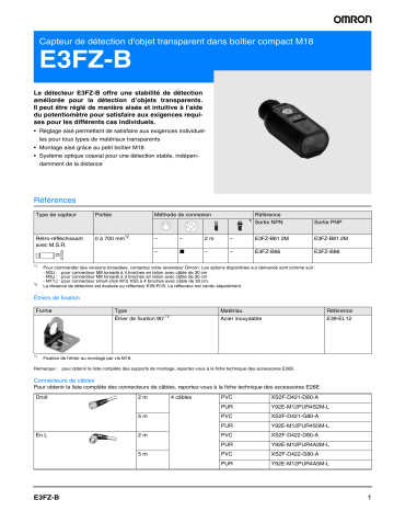 Manuel du propriétaire | Omron E3FZ-B Manuel utilisateur | Fixfr