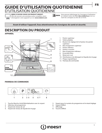 Mode d'emploi | Indesit DIFP 68B1 EU Manuel utilisateur | Fixfr