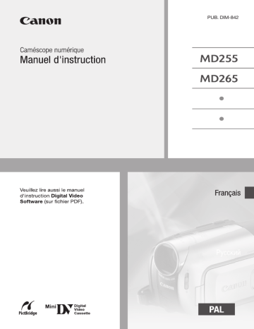 MD265 | Mode d'emploi | Canon MD255 Manuel utilisateur | Fixfr