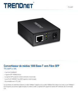 Trendnet TFC-GSFP 1000BASE-T to SFP Fiber Media Converter Fiche technique