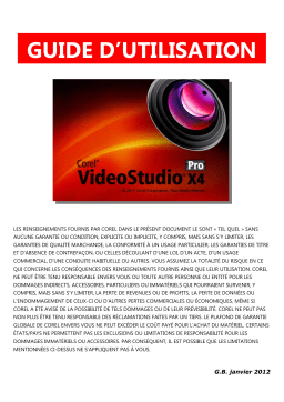 Corel VIDEOSTUDIO X4 PRO Manuel utilisateur