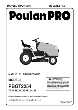 Poulan PBGT2254 Manuel utilisateur