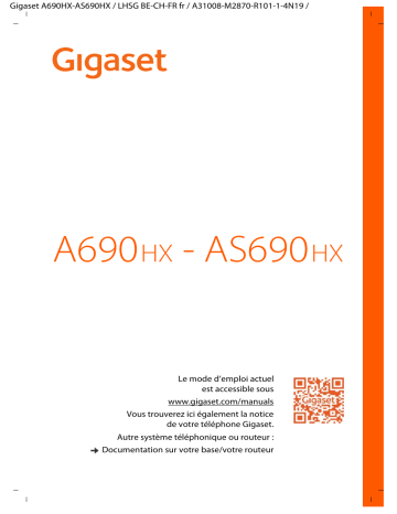 AS690HX | Gigaset A690HX Mode d'emploi | Fixfr