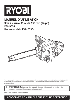 Ryobi RY74003D Manuel utilisateur