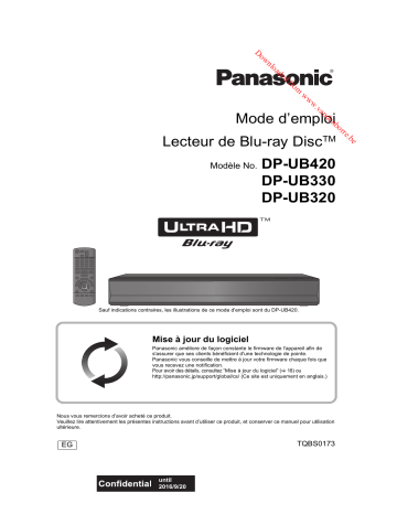 Manuel du propriétaire | Panasonic DMP-UB404EGK Manuel utilisateur | Fixfr