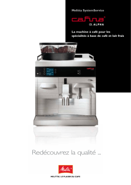 Melitta ALPHA Manuel utilisateur