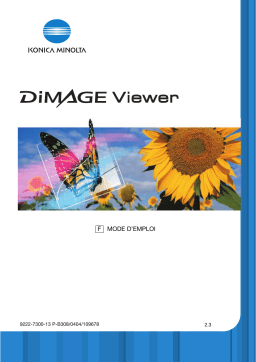 Konica Minolta DIMAGE VIEWER VER2.3 Manuel utilisateur