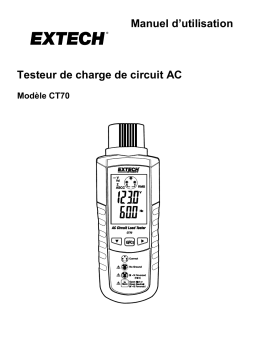 Extech Instruments CT70 GFCI and AC Circuit Analyzer Manuel utilisateur