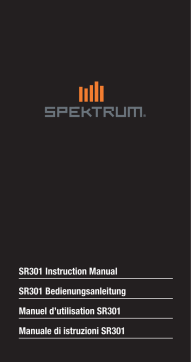 Spektrum SR301 3-Ch DSM Sport Surface Rx - Waterproof Manuel utilisateur