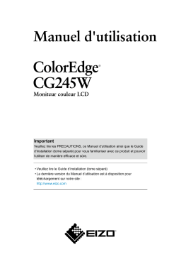 Eizo ColorEdge CG245W Manuel utilisateur