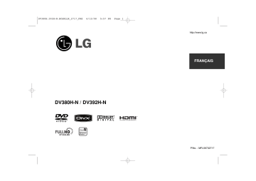 LG DV380H-N Manuel du propriétaire | Fixfr