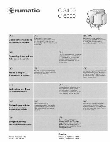 Manuel du propriétaire | Trumatic C 6000 Manuel utilisateur | Fixfr