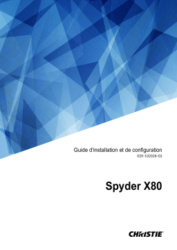 Christie Spyder X80 80 megapixel, true 4K/60Hz performance across multiple displays Manuel utilisateur