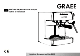 Graef ES 70 Manuel utilisateur