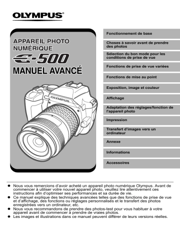 Olympus E-500 Manuel utilisateur | Fixfr