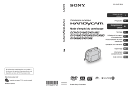 Sony DCR DVD608E Mode d'emploi