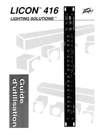 Manuel du propriétaire | Peavey LICON 416 Lighting Solution Manuel utilisateur | Fixfr