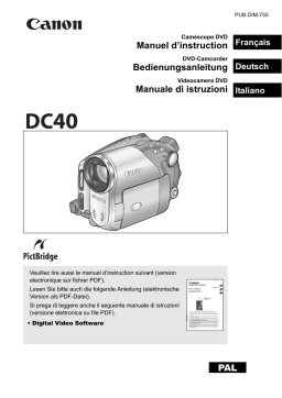 Canon DC40 Manuel utilisateur