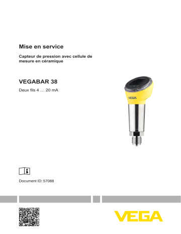 Mode d'emploi | Vega VEGABAR 38 Pressure sensor with switching function Operating instrustions | Fixfr