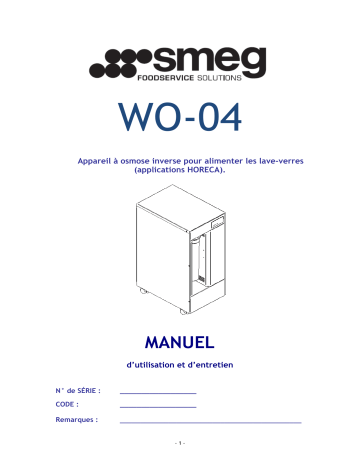 Manuel du propriétaire | Smeg WO-04 Manuel utilisateur | Fixfr