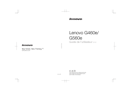 Lenovo G460E Manuel utilisateur