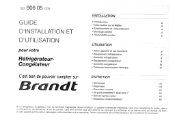 Brandt DDB250MF Manuel utilisateur