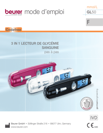 Manuel du propriétaire | Beurer GL 50 mmol L Manuel utilisateur | Fixfr