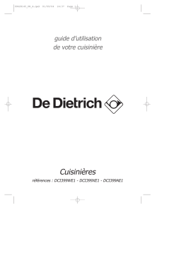 De Dietrich DCI399WE1 Manuel utilisateur