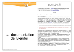 BLENDER Blender Manuel utilisateur