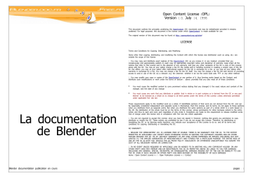 Mode d'emploi | BLENDER Blender Manuel utilisateur | Fixfr