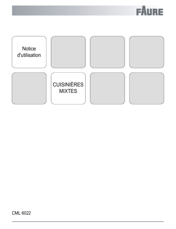 Manuel du propriétaire | Faure CML6022W Manuel utilisateur | Fixfr