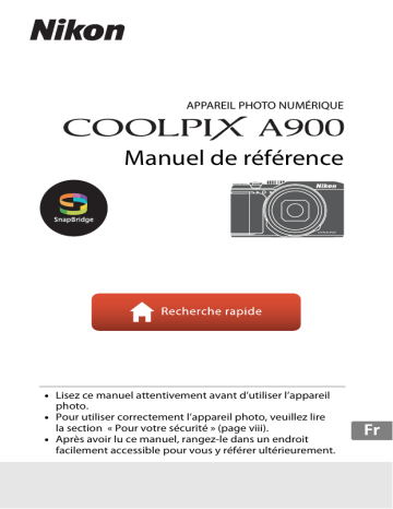 Nikon COOLPIX A900 Manuel utilisateur | Fixfr