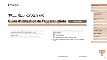 Mode d'emploi | Canon PowerShot SX740 HS Manuel utilisateur | Fixfr