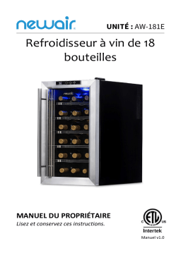 NewAir AW-181E-REM Remanufactured 18 Bottle Freestanding Wine Fridge  Manuel utilisateur