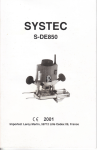 SYSTEC S-DE850 Manuel utilisateur