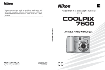 Mode d'emploi | Nikon Coolpix E7600 Manuel utilisateur | Fixfr