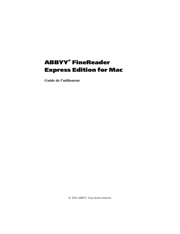 Mode d'emploi | ABBYY FineReader Express Edition for Mac Manuel utilisateur | Fixfr