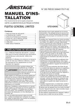 Fujitsu UTZ-GXXC Guide d'installation