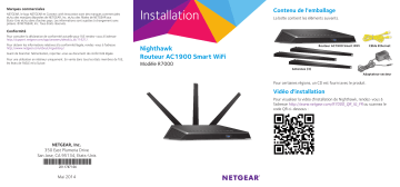 Netgear R7000 NIGHTHAWK AC1900 Routeur wi-fi Manuel du propriétaire | Fixfr