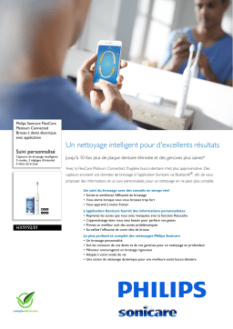 Philips SONICARE FLEXCARE PLATINIUM CONNECTED HX9192/01 Elektrische tandenborstel Manuel du propriétaire