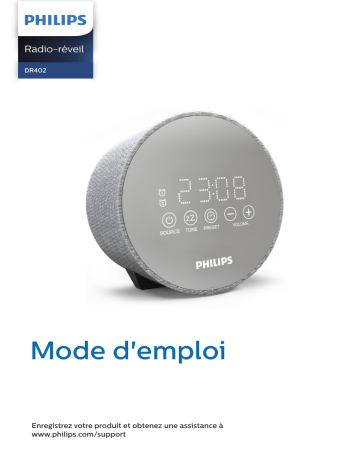 Philips TADR402/12 Réveil, radioréveil ou réveil lumière / wake-up light Manuel du propriétaire | Fixfr