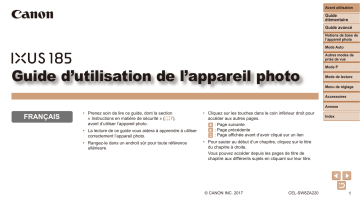 Canon IXUS 185 BLACK Appareil photo Manuel du propriétaire | Fixfr