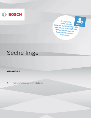 Bosch WTH83001FG Séchoir Manuel du propriétaire | Fixfr