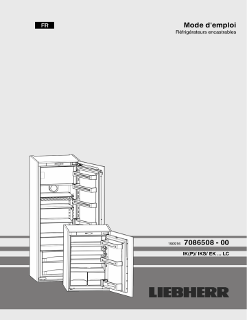 Liebherr EK 2324 Refrigerateur encastrable 1 porte Manuel du propriétaire | Fixfr