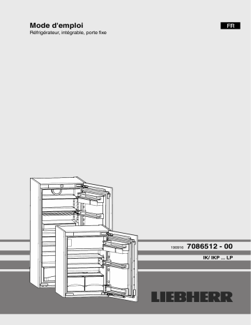 Liebherr IK 2760 Refrigerateur encastrable 1 porte Manuel du propriétaire | Fixfr