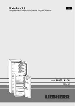 Liebherr IKB 2320 Refrigerateur encastrable 1 porte Manuel du propriétaire